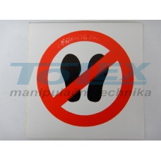 nálepka zákaz stání osob