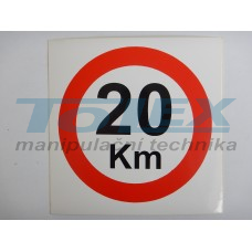 maximální rychlost 20km