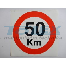 maximální rychlost 50km