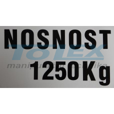 nosnost 1250 Kg
