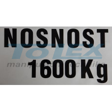 nosnost 1600 Kg